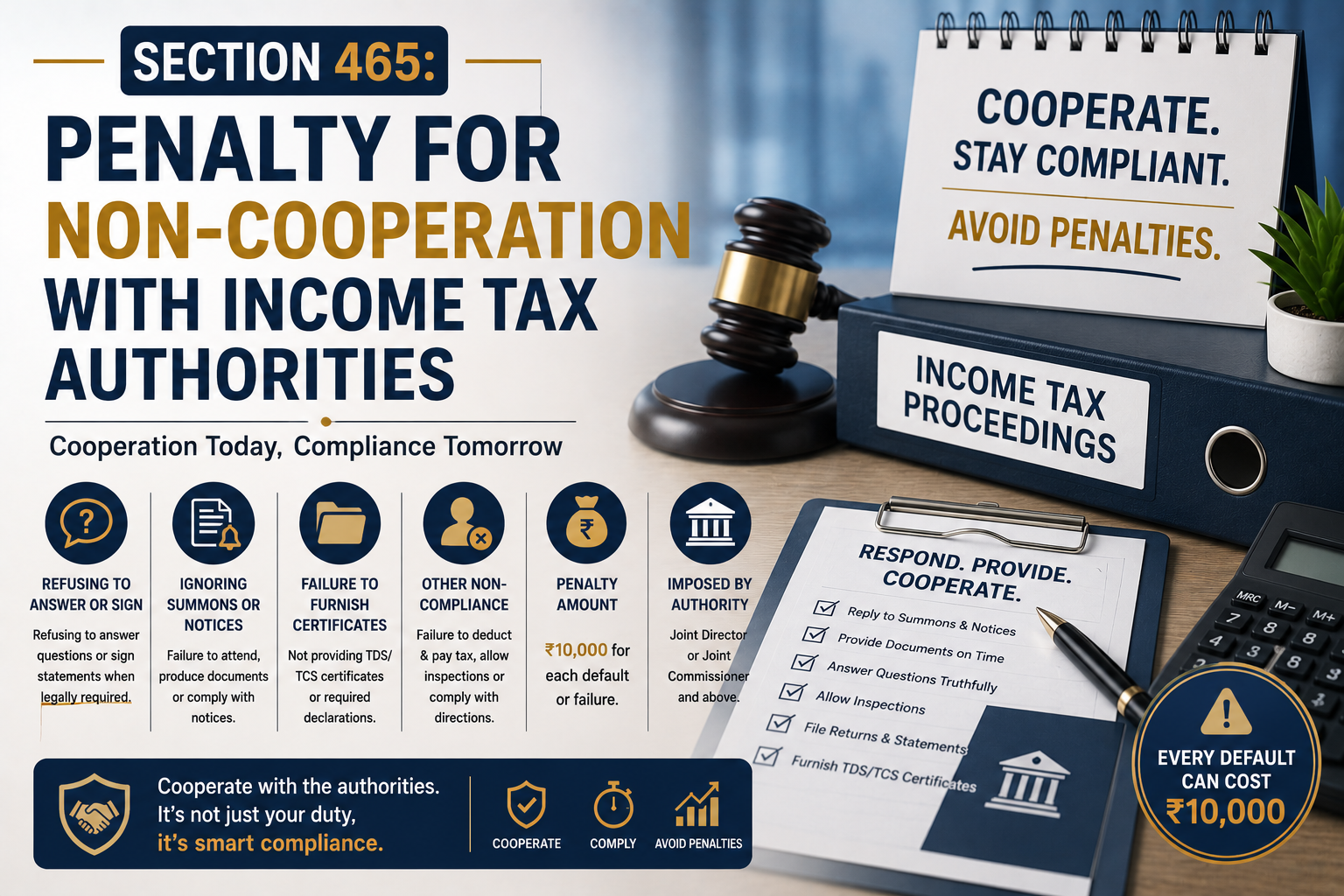 Section 465: Penalty For Non-Cooperation With Income Tax Authorities